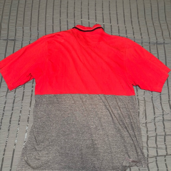 Nike Golf Half-Zip Colorblock Polo (Red & Grey, Size L) - Picture 4 of 4